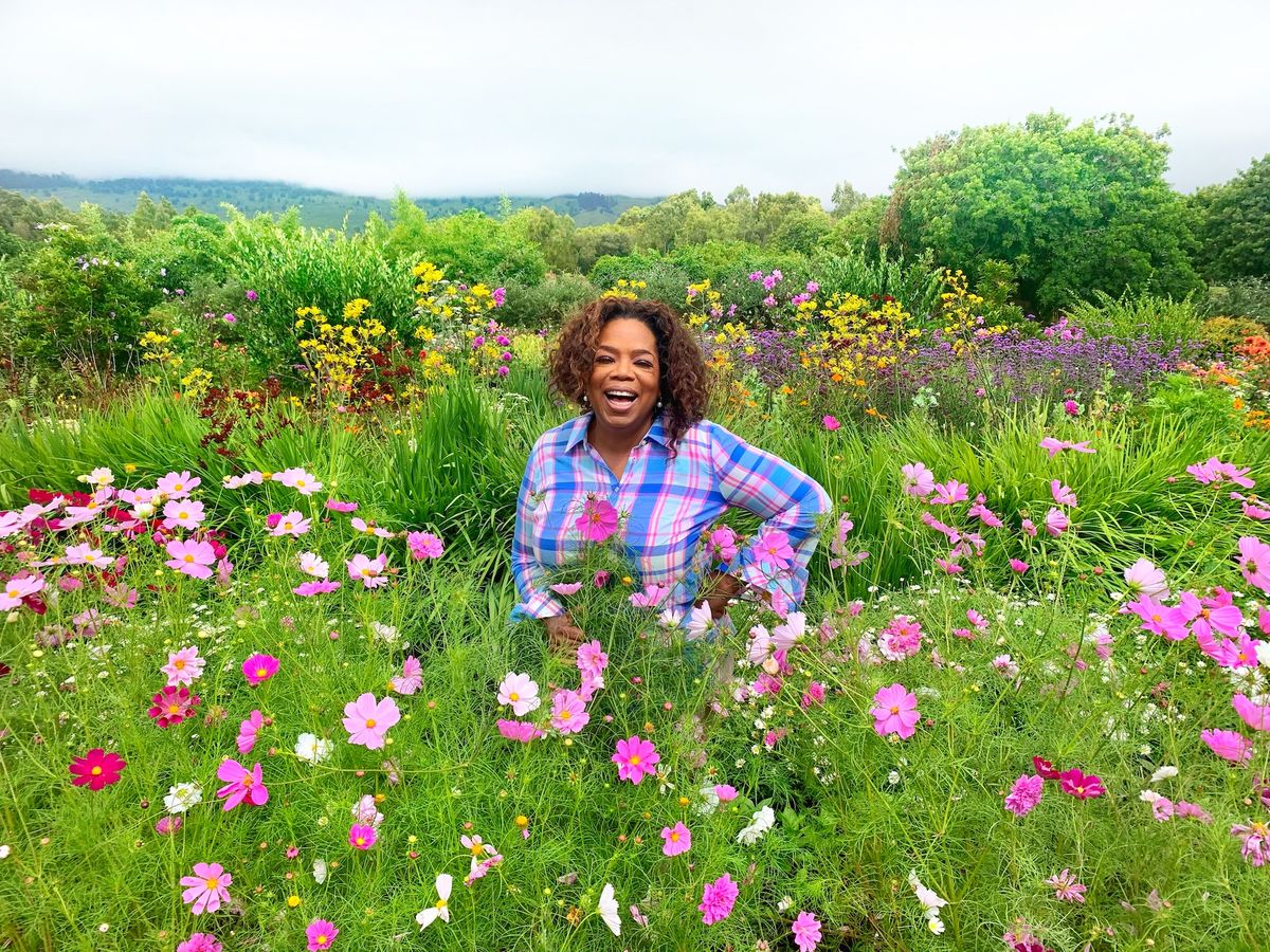 oprah in her garden