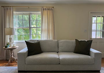 white couch in a living room