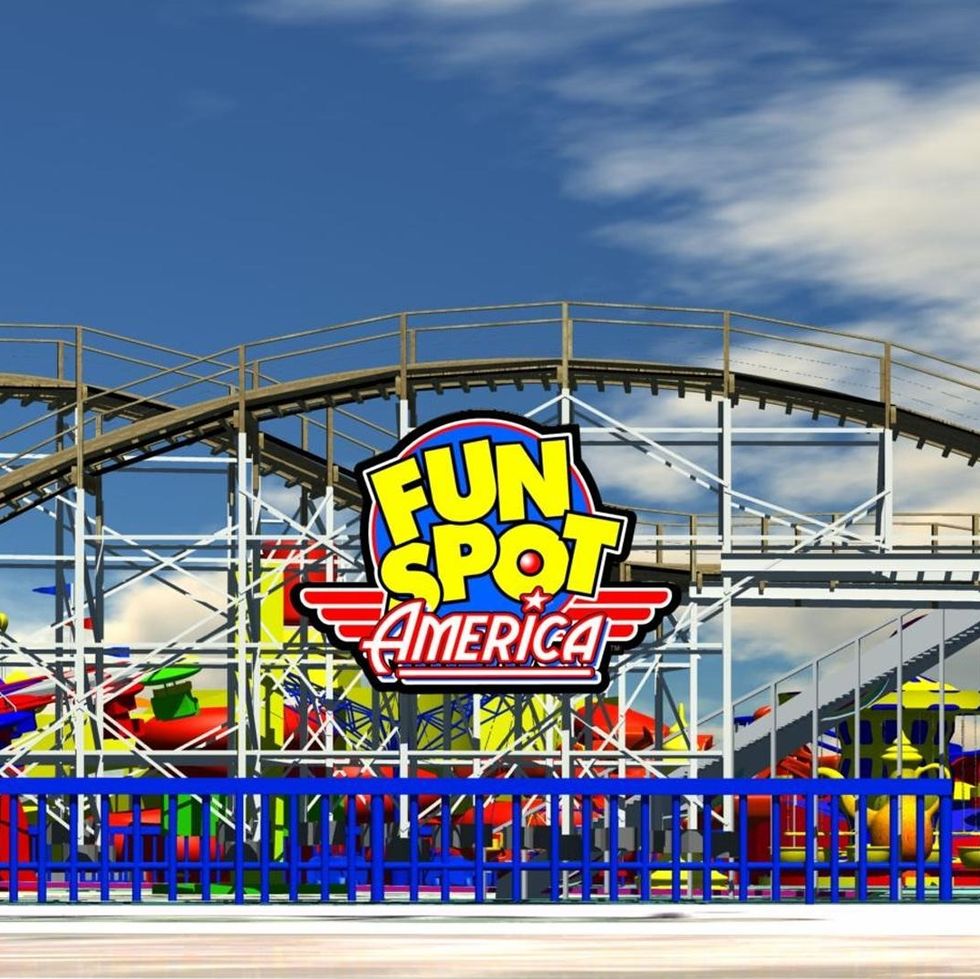 a roller coaster at fun spot america orlando, a good housekeeping pick for the best things to do in orlando