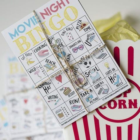 etsytinydreamsdesigns movie night bingo