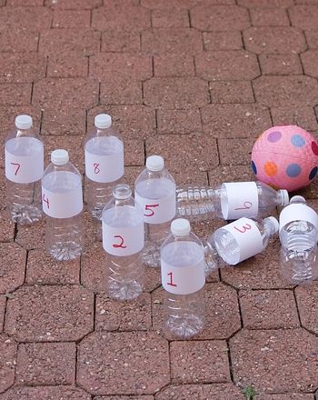 Fun Toddler Activities - Bottle Bowling