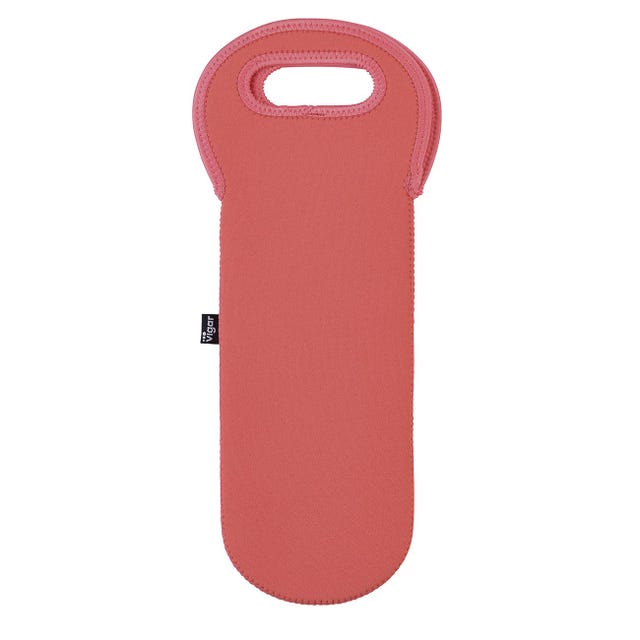 bolsa de neopreno rosa para botellas