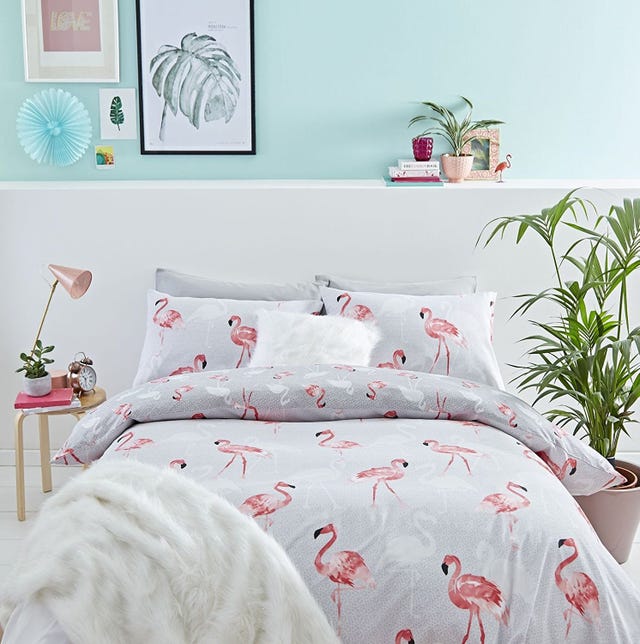 Funda nórdica con estampado de flamencos