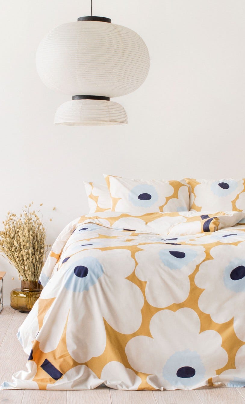 Funda nórdica con estampado floral de Marimekko