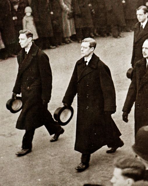 four sons of the late king take part in the state funeral, of king george v