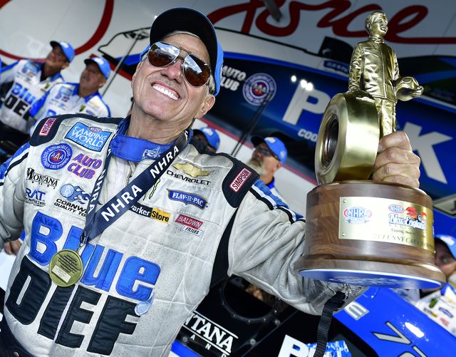 Funny Car Driver John Force Celebrates In His Pit After News Photo 1643644370 ?resize=640 *