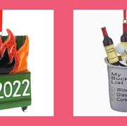 funny christmas ornaments  2022 dumpster fire hanging christmas ornament and wine my bucket list christmas ornament