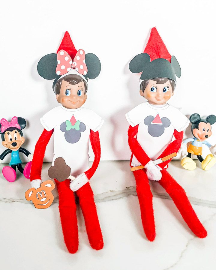 funny elf on the shelf ideas disney mickey and minnie mouse