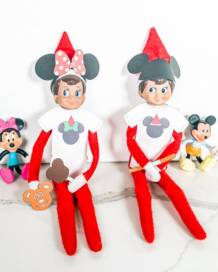 funny elf on the shelf ideas disney mickey and minnie mouse