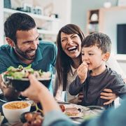 funny mom quotes dad mom and son laughing at dinner table