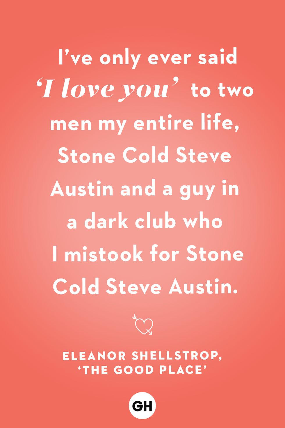 funny valentine's day quote on a red background