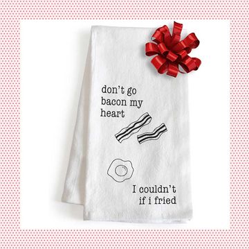 funny valentine's day gifts ride or die bracelet and breakfast puns kitchen towel
