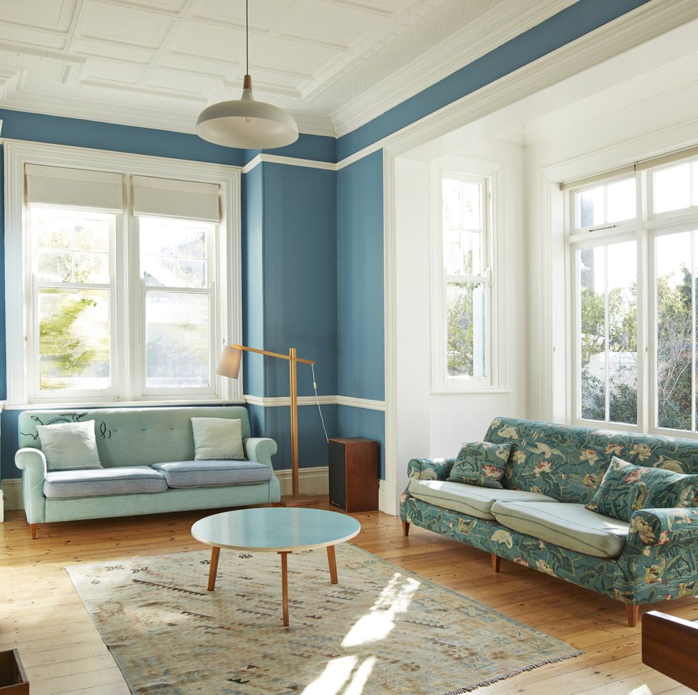 furniture arranged in living room