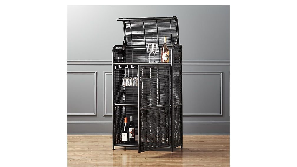 Cb2 wine online cabinet