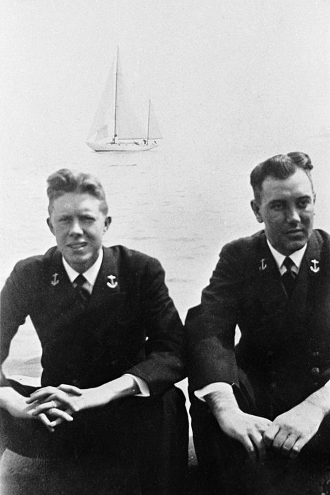 jimmy carter with a navy buddy