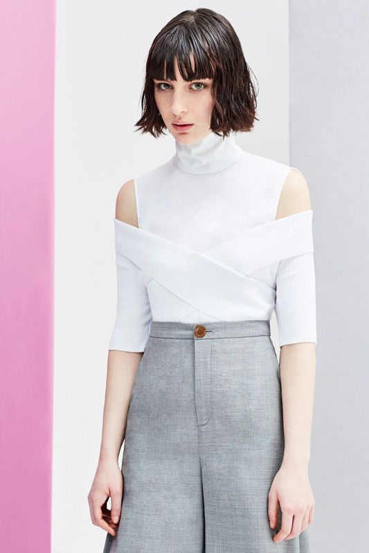 Clothing, White, Shoulder, Neck, Joint, Fashion, Waist, Pink, Sleeve, Hairstyle, 