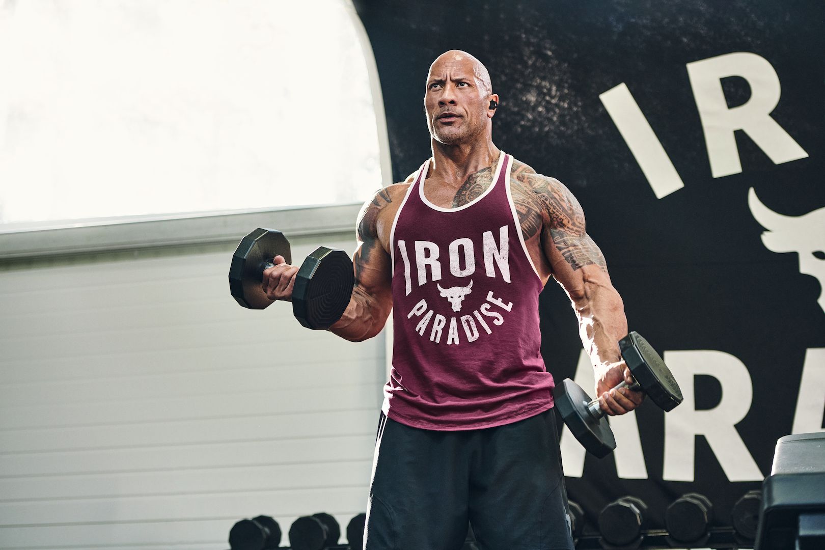 The rock back 2025 and bicep workout