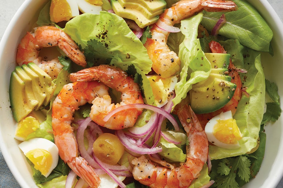 Shrimp, Avocado, and Egg Chopped Salad