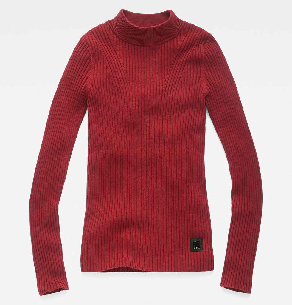 Clothing, Long-sleeved t-shirt, Sleeve, Red, Sweater, Wool, Outerwear, Woolen, T-shirt, Neck, 