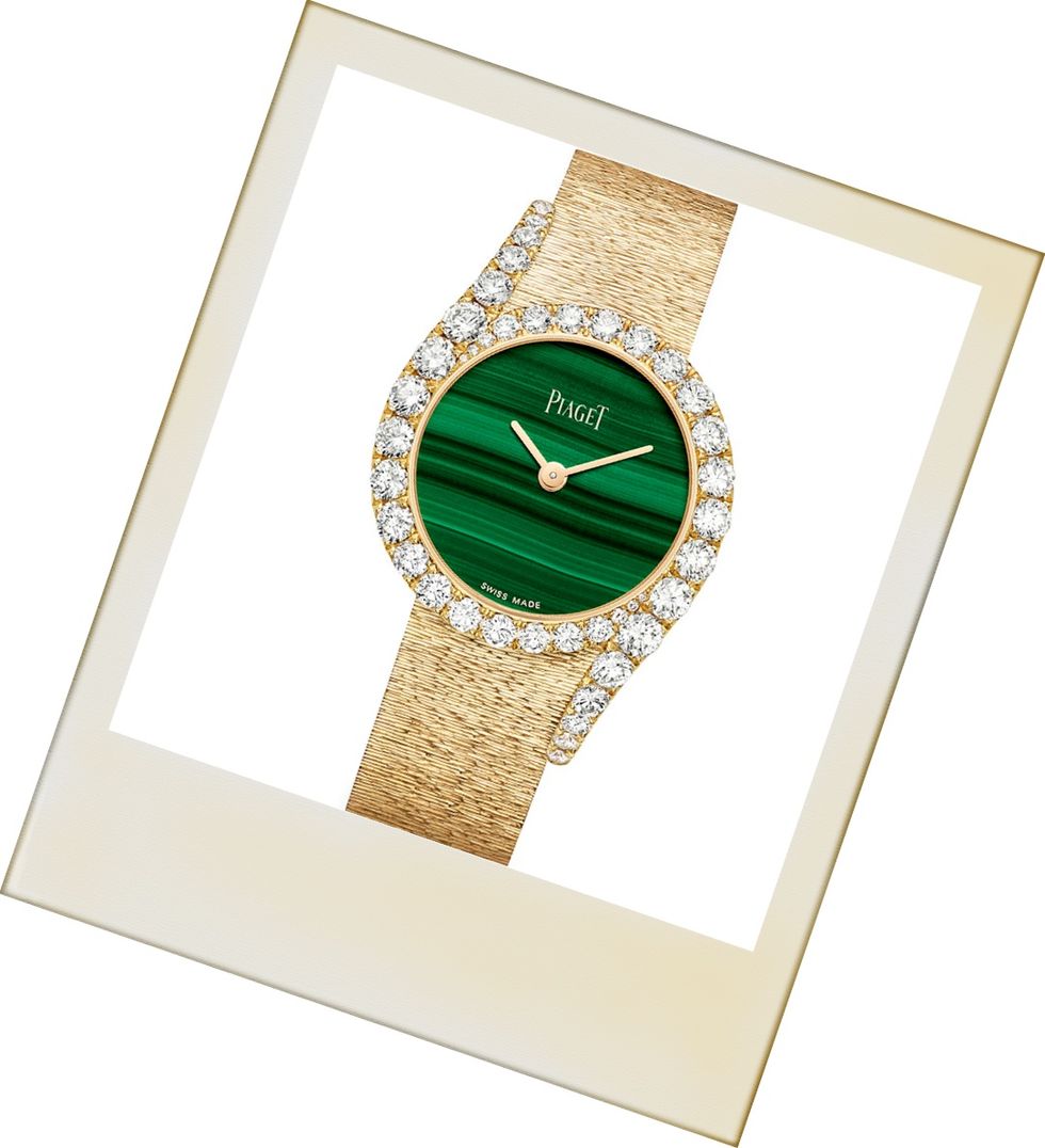 Green, Emerald, Fashion accessory, Analog watch, Jewellery, Wall clock, Watch, Clock, Rectangle, 