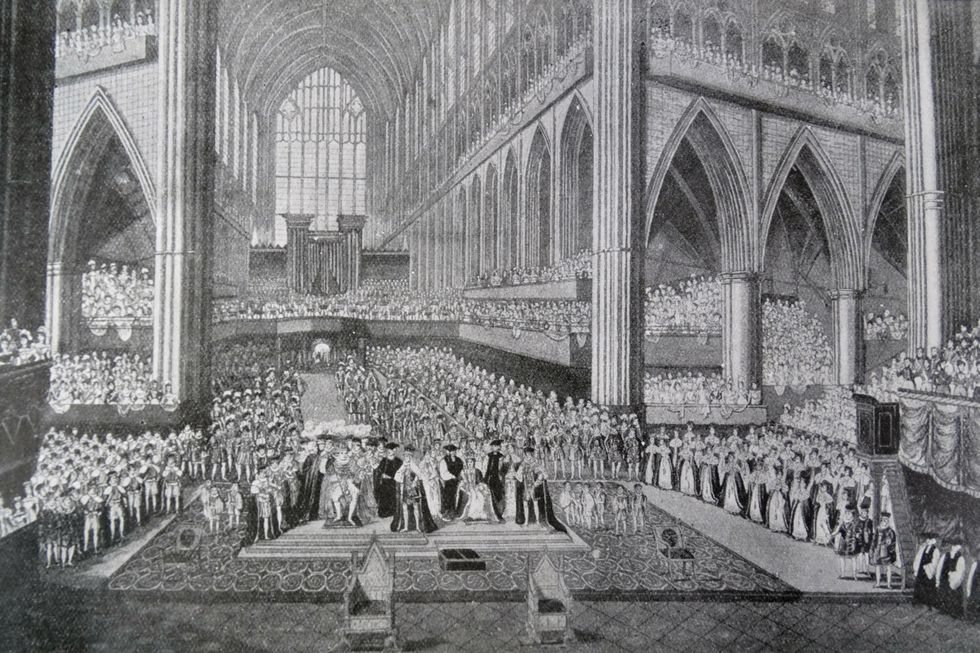 g1ccn2 coronation of king william iv and queen adelaide at westminster abbey