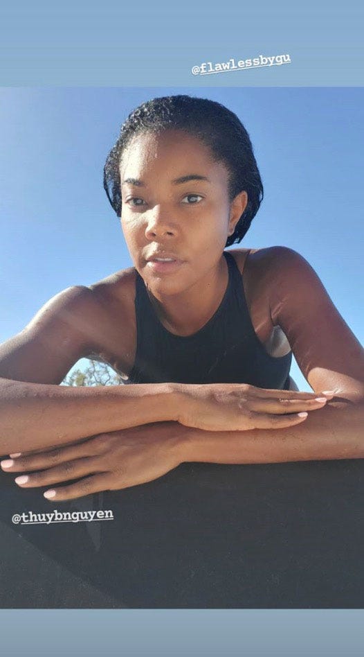 Gabrielle Union, 47, Posts Glowy No-Makeup Swimsuit Photos