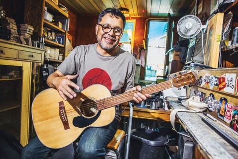 gabriel tenorio at his studio in boyle heights