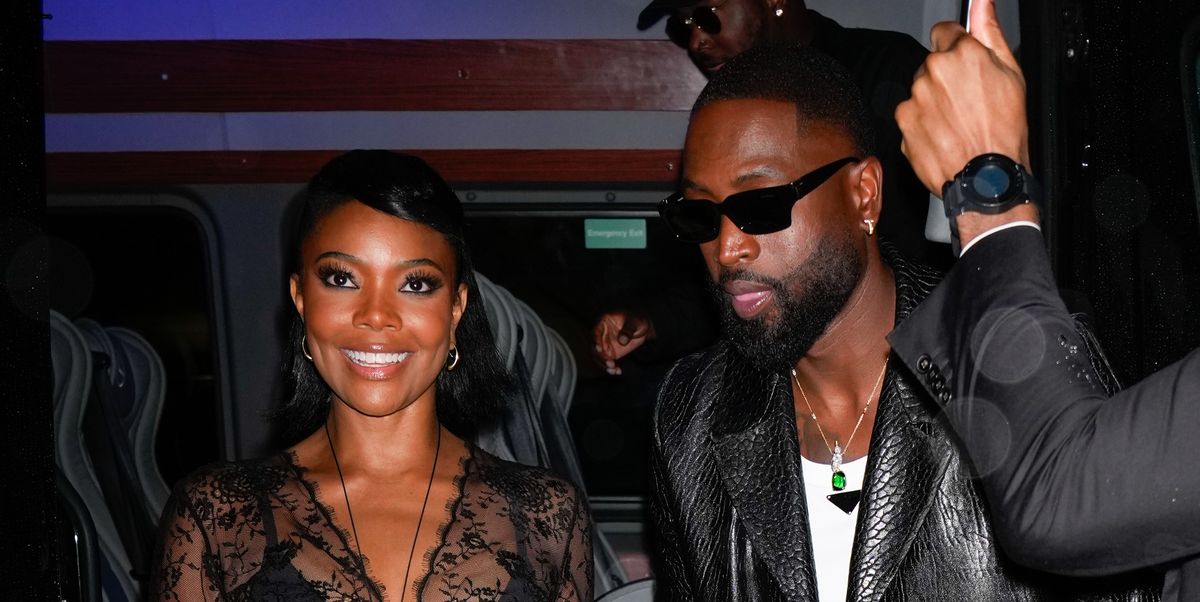 Gabrielle Union Revives the Lace Naked Dress for a Date Night With Dwyane Wade