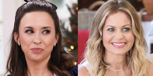 hallmark actress lacey chabert and gac family star candace cameron bure on instagram