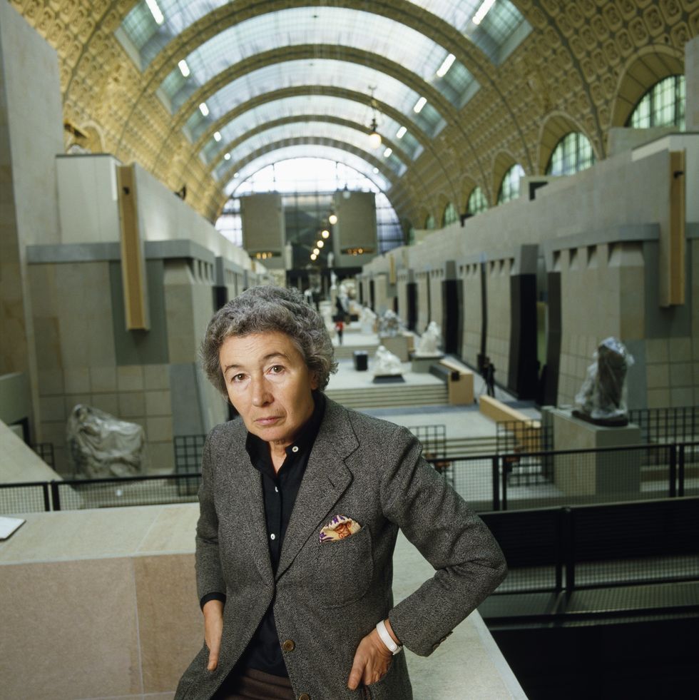 gae aulenti, in the musee d'orsay, which she designed photo by sergio gaudentisygma via getty images