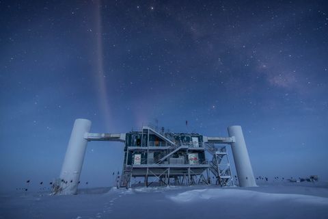 the icecube laboratory at the amundsen scott south pole station, in antarctica, 2013