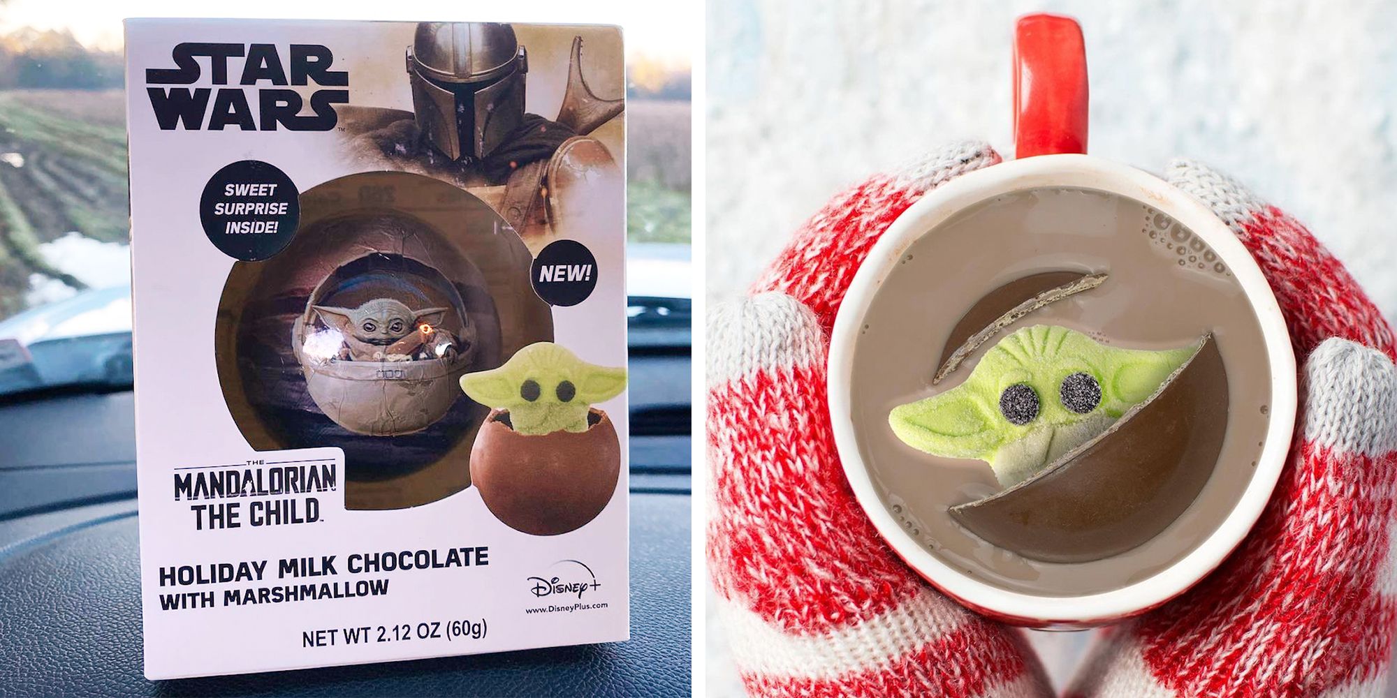 This New Hot Cocoa Bomb Reveals a Baby Yoda Marshmallow When It Melts afbeelding afbeelding