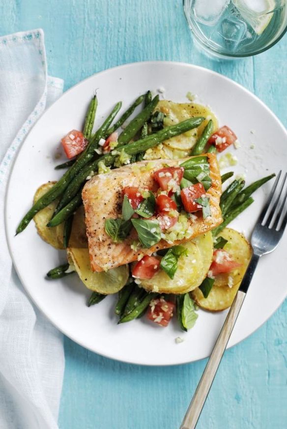Roasted Salmon, Potatoes & Green Beans — Best Seafood Recipes