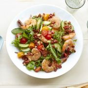 hearty salad recipes - Shrimp Salad with Crispy Chorizo and Almonds