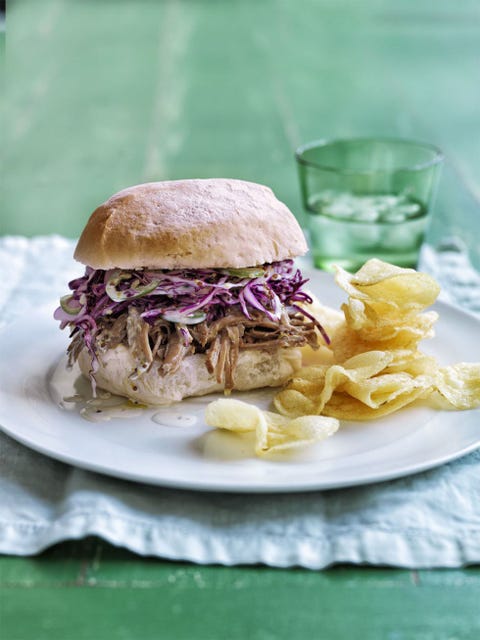 Dish, Food, Cuisine, Ingredient, Hamburger, Pulled pork, Coleslaw, Produce, Veggie burger, Sandwich, 