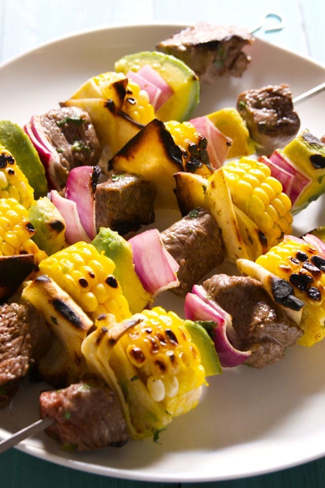 steak taco on a stick