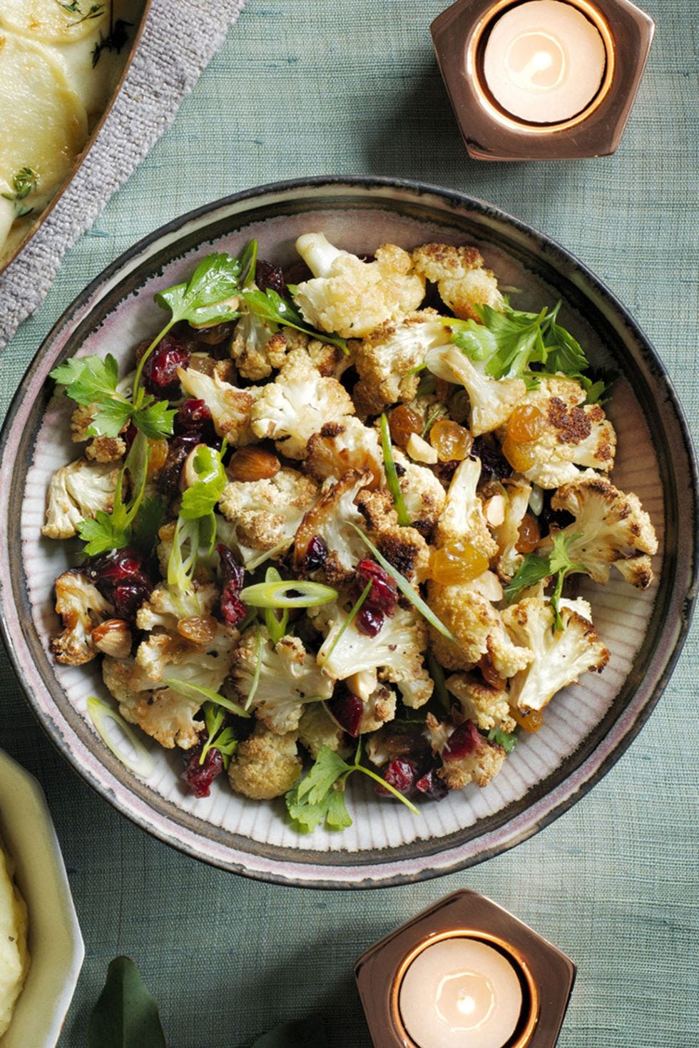 meatless dinner ideas - roasted cauliflower salad