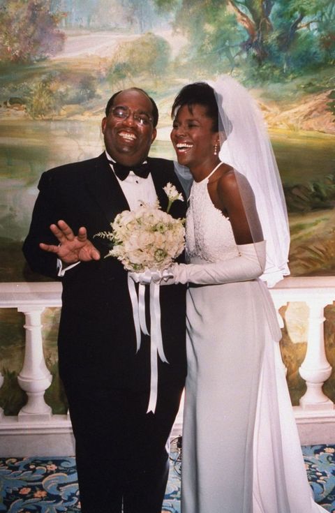 Al Roker and Deborah Roberts on their wedding day