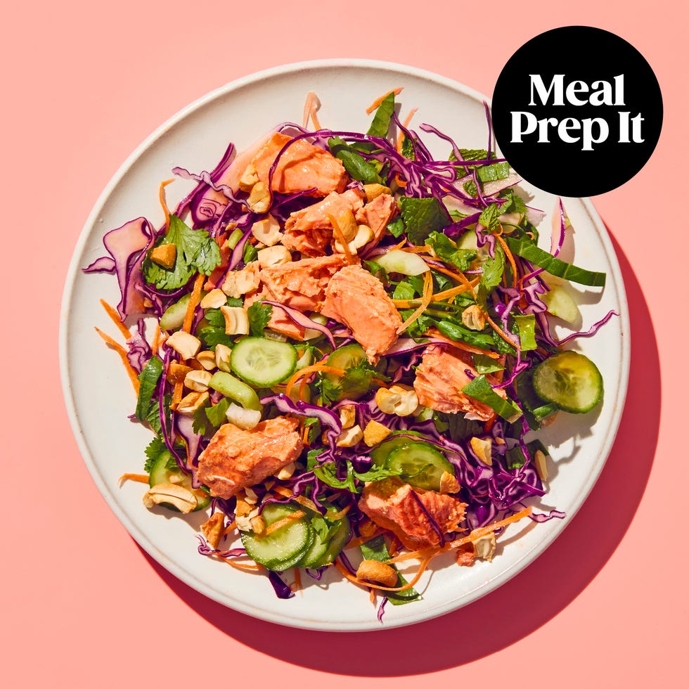 vietnamese slaw salad with tinned salmon