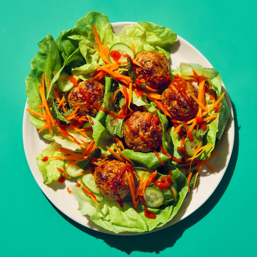 curry meatball lettuce wraps