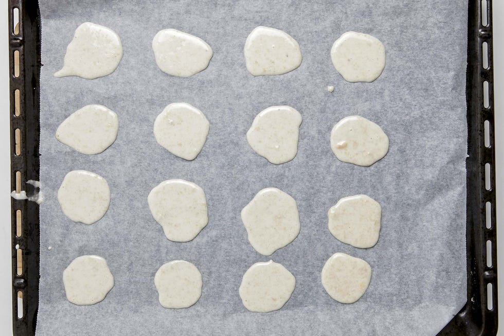 Galletas rellenas de kiwi dorado: Paso 2