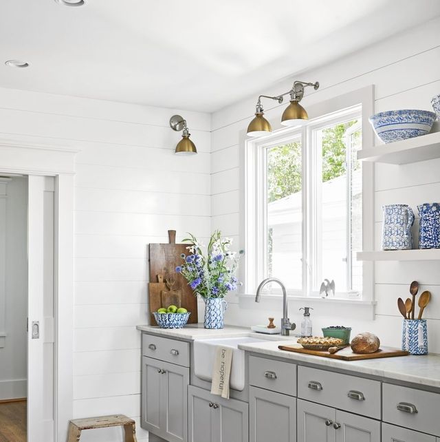 I really wanted to break up all the white in this kitchen, and I