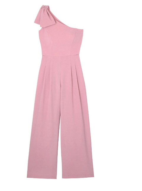 Clothing, Pink, Dress, Neck, Day dress, One-piece garment, Sleeve, Magenta, Cocktail dress, Trousers, 