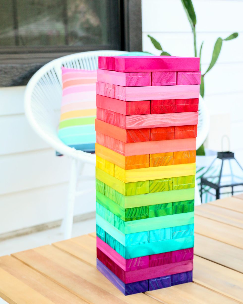 rainbow stacking game