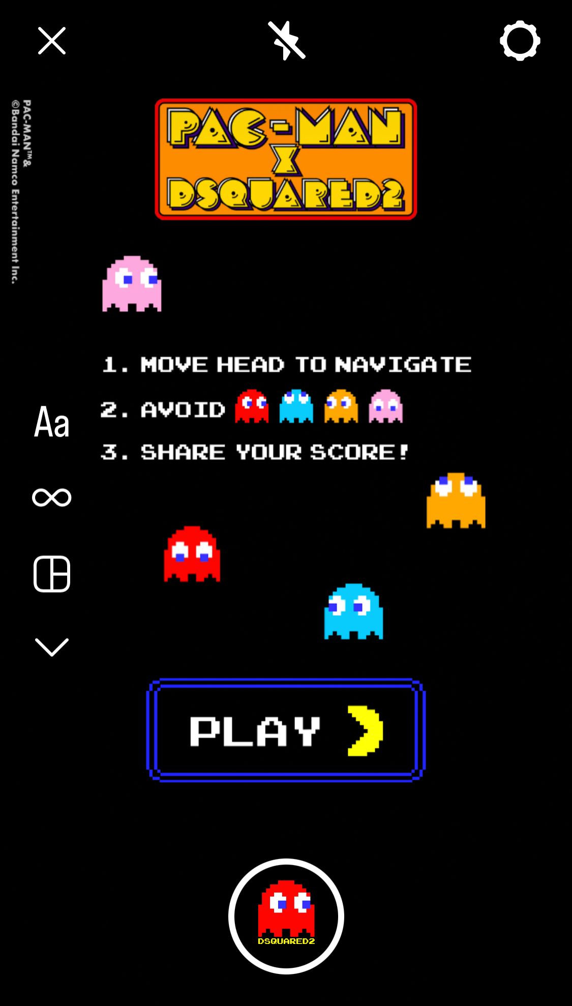 パックマン×ディースクエアード」ゲームがリリース！ インスタや