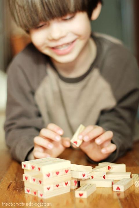 valentine's day games with wooden blocks