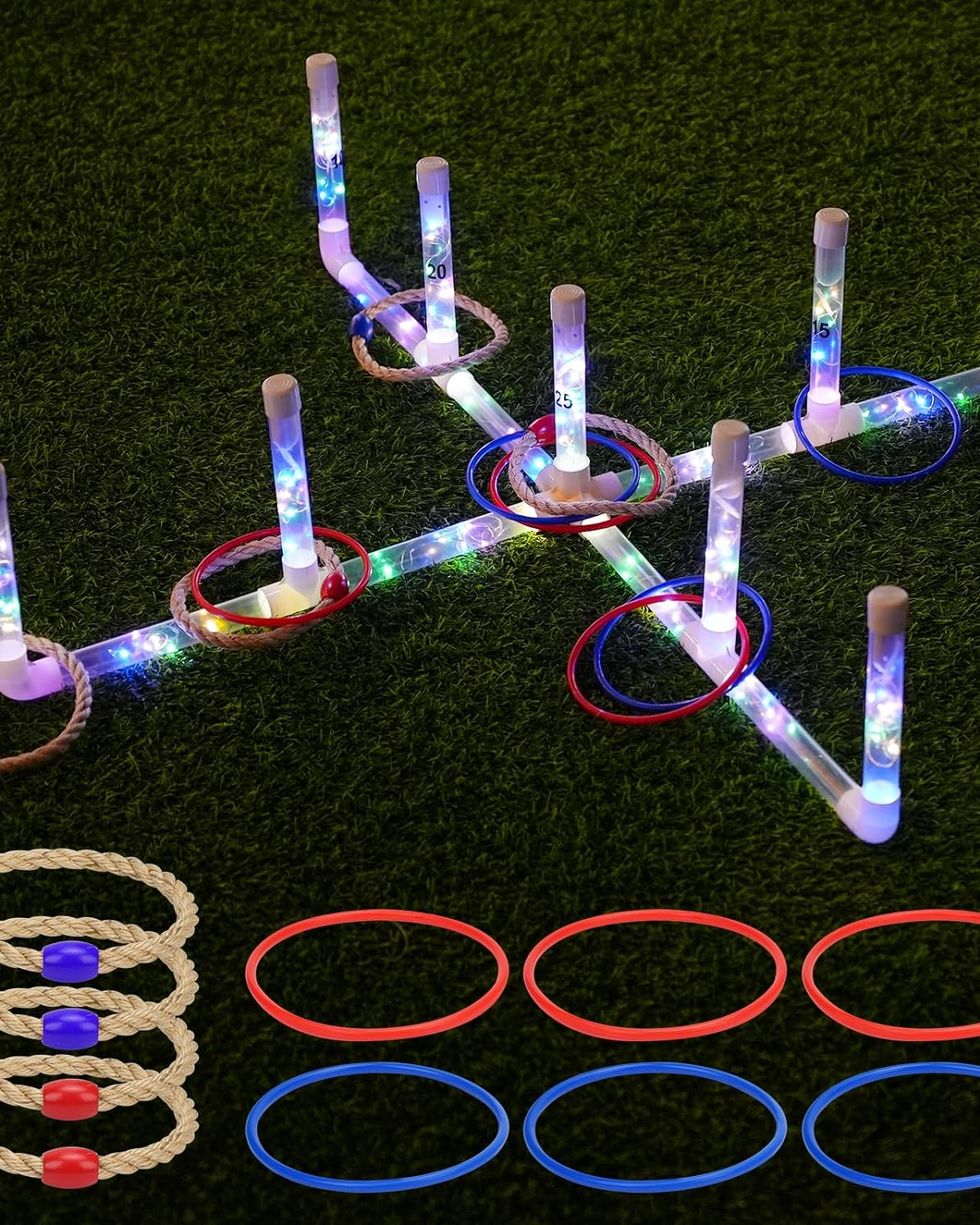 glow in the dark ring toss game