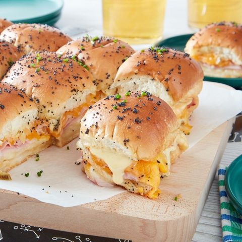 game day foods ham and cheese sliders