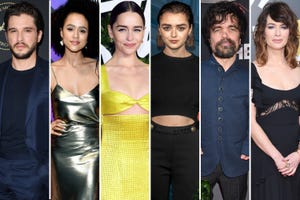 kit harington, nathalie emmanuel, emilia clarke, maisie williams, peter dinklage and lena headey