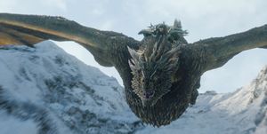 game of thrones season 8 episode 1 jon snow flying a dragon